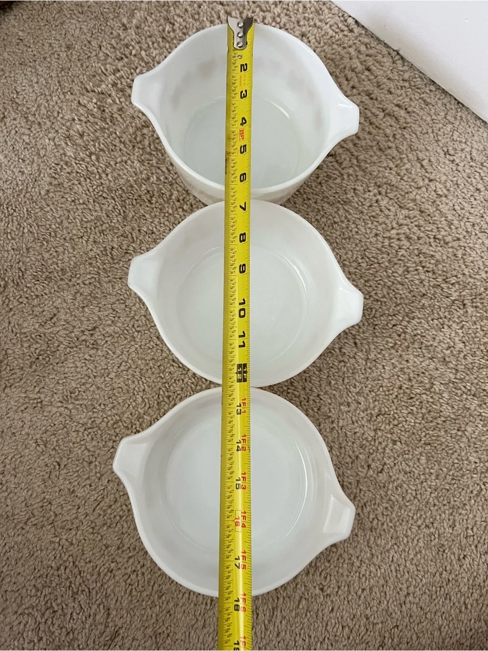 Pyrex Sandalwood Ivy Leaf Casserole Dish Set Of 3 1pt 1.5pt And 1qt Vintage